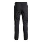 Black Cotton Casual Pants