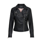 Black Viscose Biker Jacket