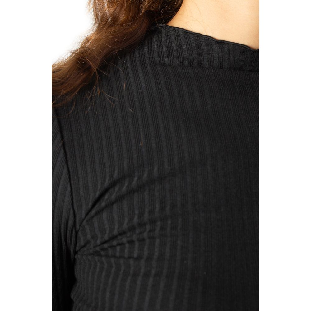 Black Polyester Turtleneck