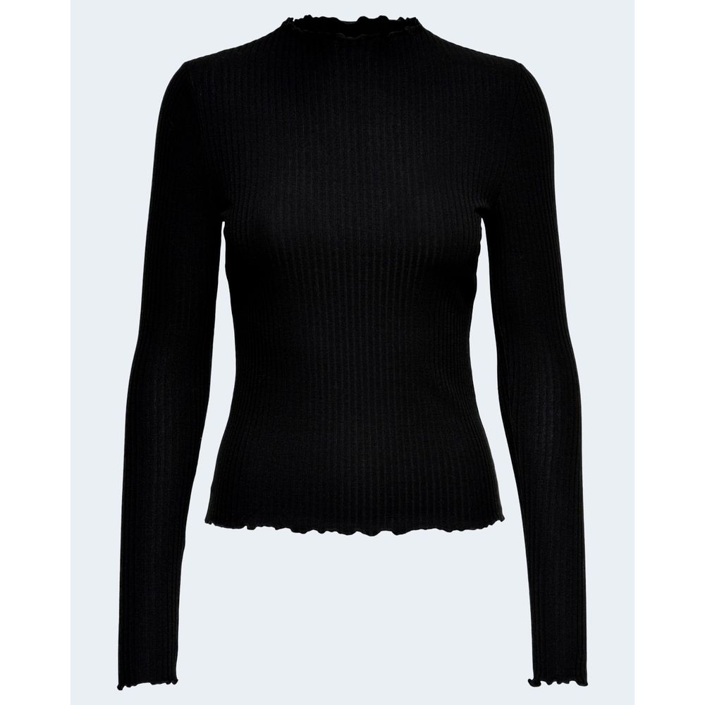 Black Polyester Turtleneck