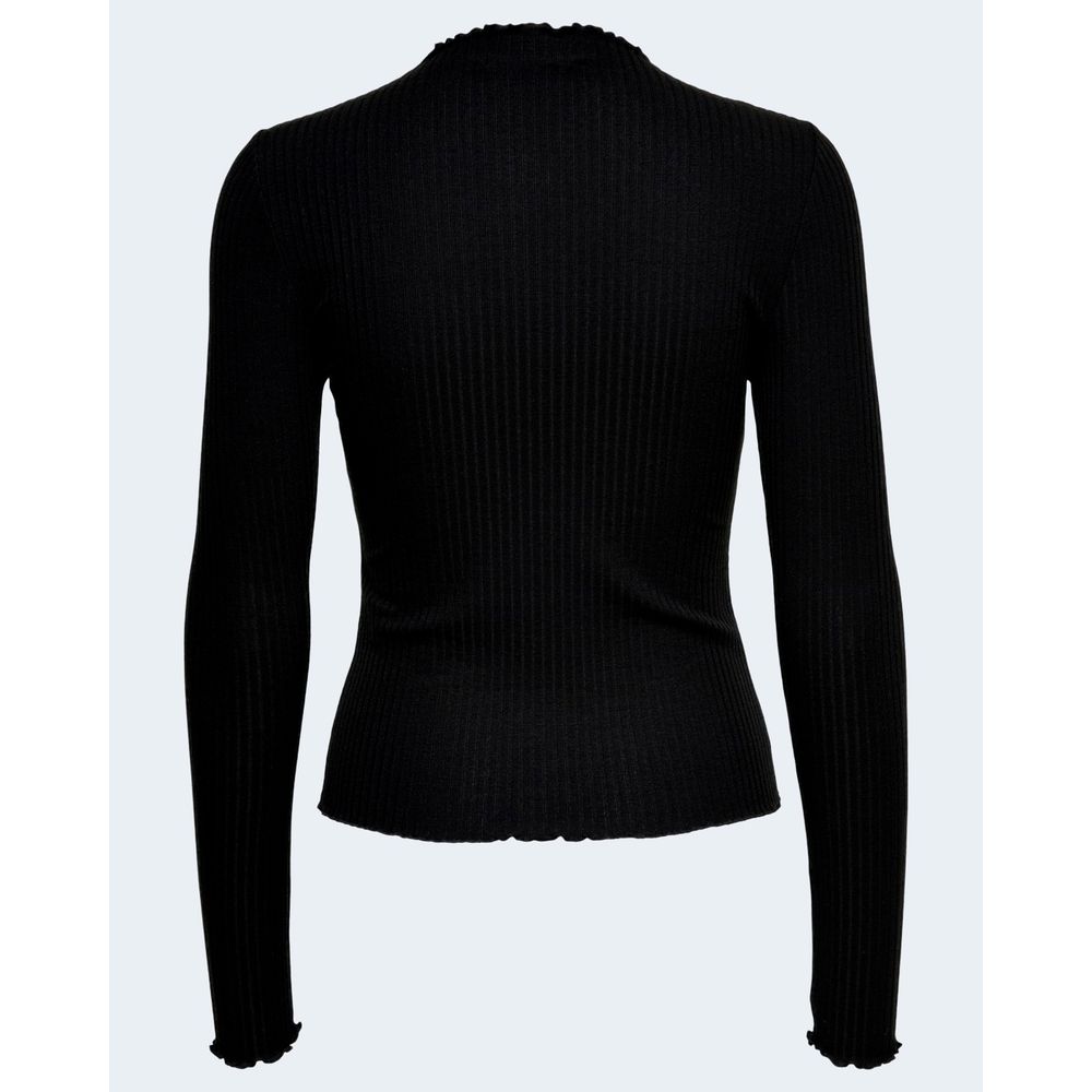 Black Polyester Turtleneck