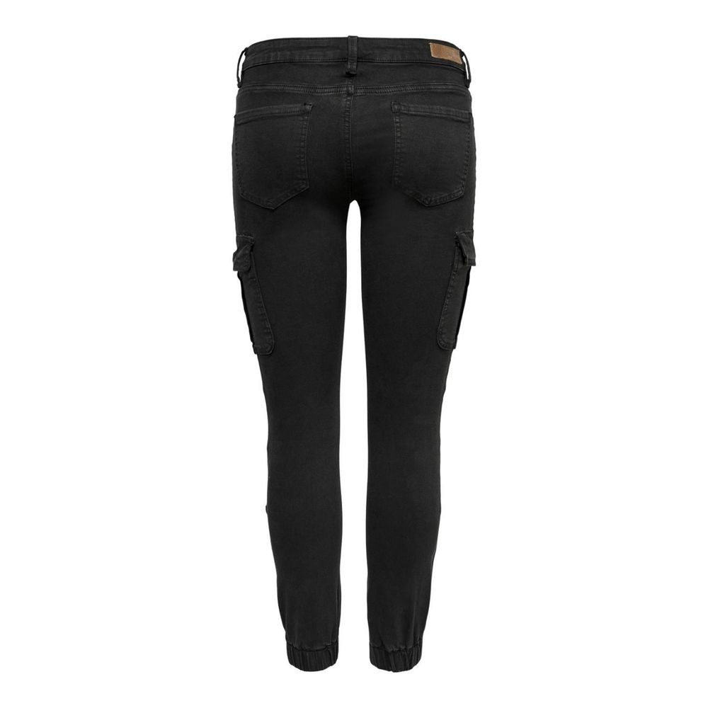 Black Cotton Skinny Pants