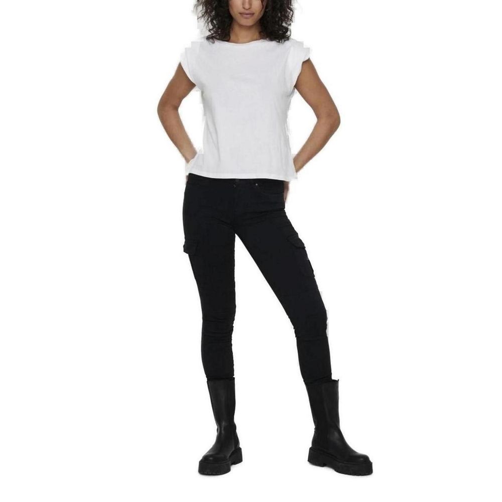 Black Cotton Skinny Pants