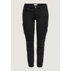 Black Cotton Skinny Pants