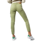 Green Cotton Skinny Pants