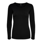 Black Cotton Long Sleeve T-Shirt
