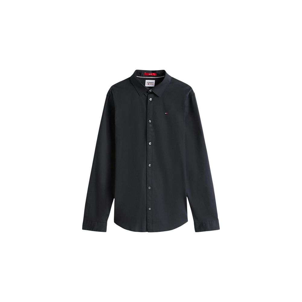 Black Cotton Dress Shirt