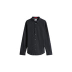 Black Cotton Dress Shirt