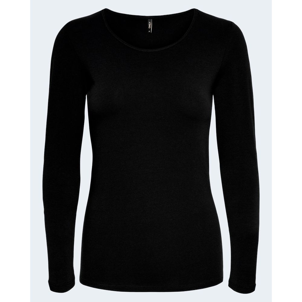 Black Cotton Long Sleeve T-Shirt