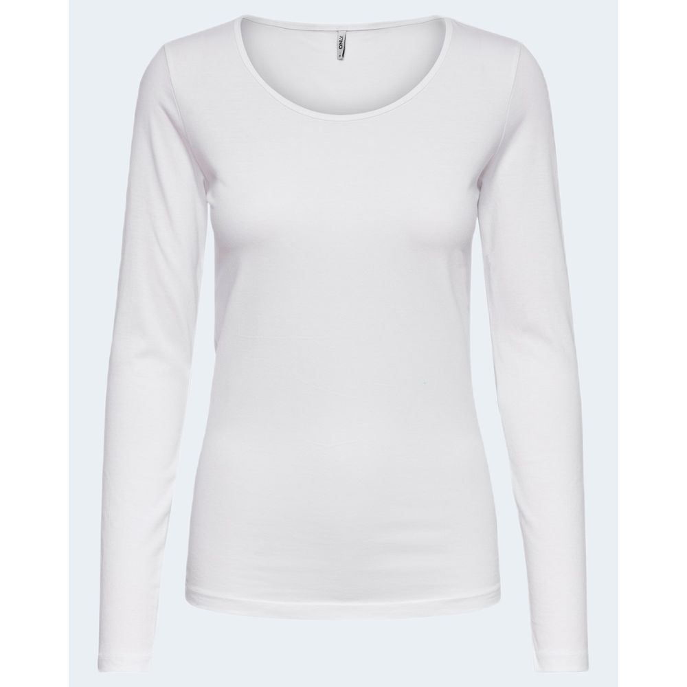White Cotton Long Sleeve T-Shirt