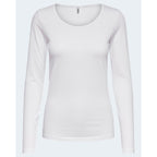 White Cotton Long Sleeve T-Shirt