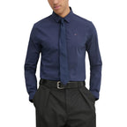 Blue Cotton Dress Shirt