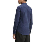 Blue Cotton Dress Shirt