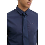 Blue Cotton Dress Shirt