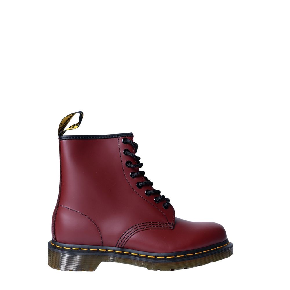 Bordeaux Leather Lace-Up Boots