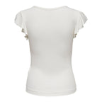Cream Viscose T-Shirt