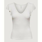 Cream Viscose T-Shirt