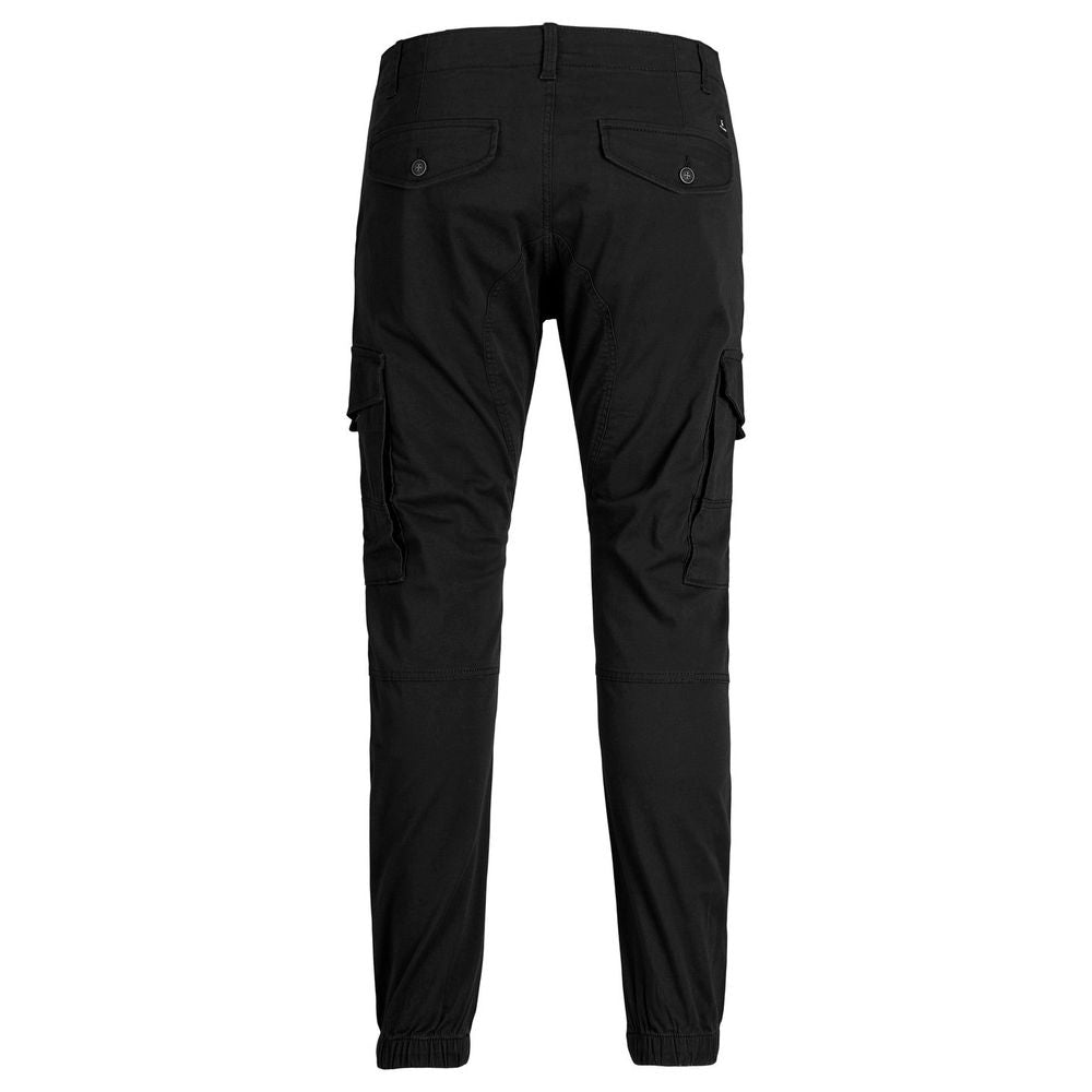 Black Cotton Skinny Pants