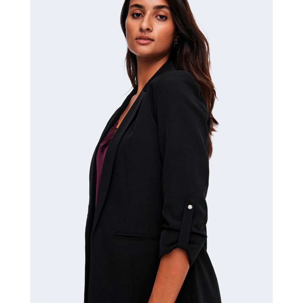 Black Polyester Blazer
