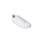 White Leather Low Top Sneakers