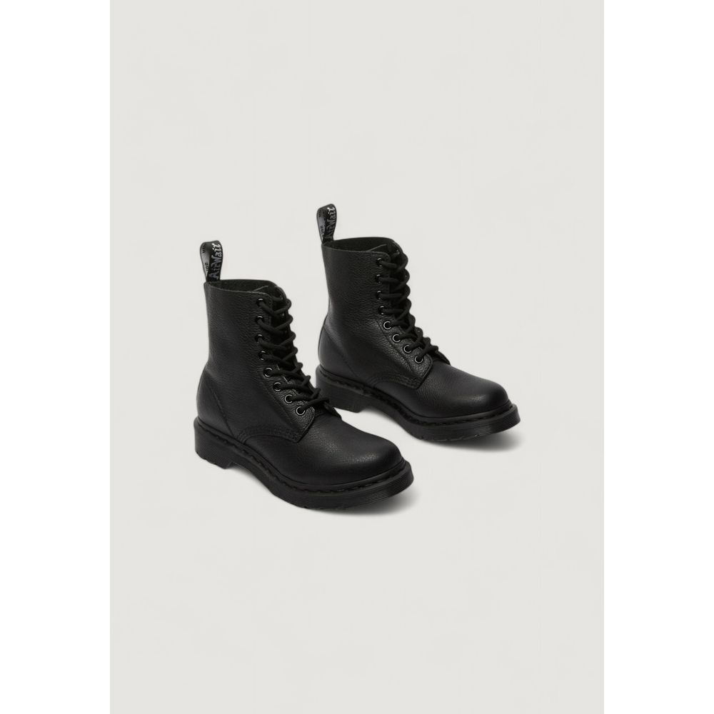 Black Leather Lace-Up Boots