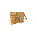 Beige Cotton Clutch Bag