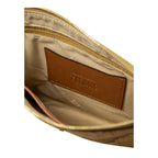 Beige Cotton Clutch Bag