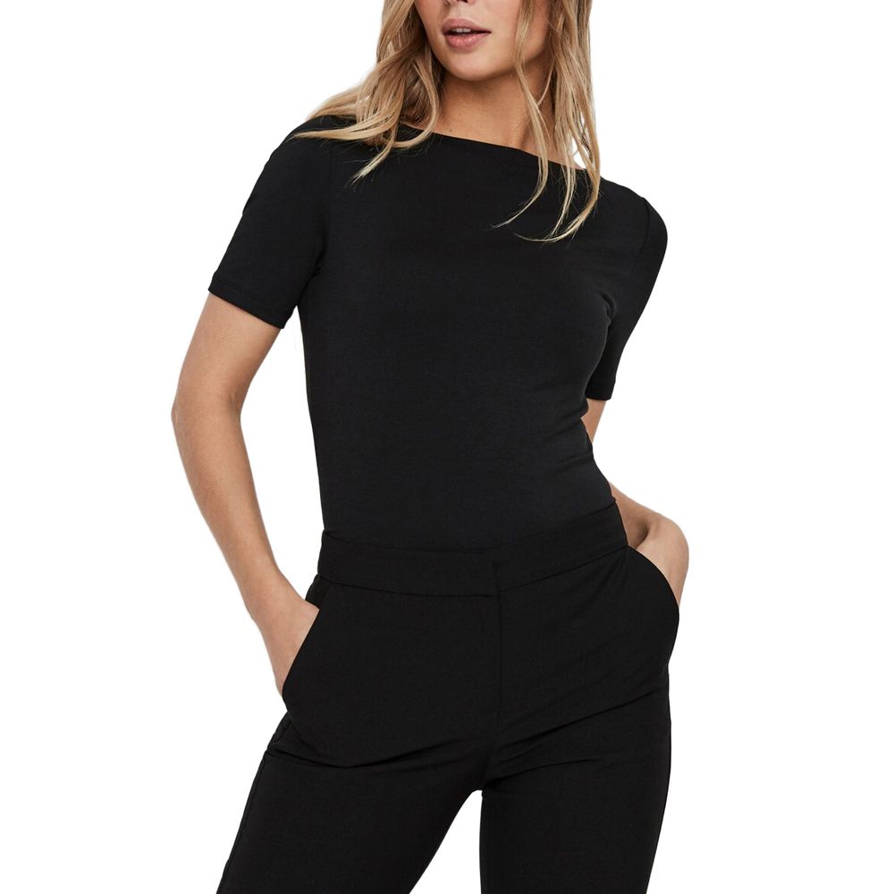 Black Viscose T-Shirt