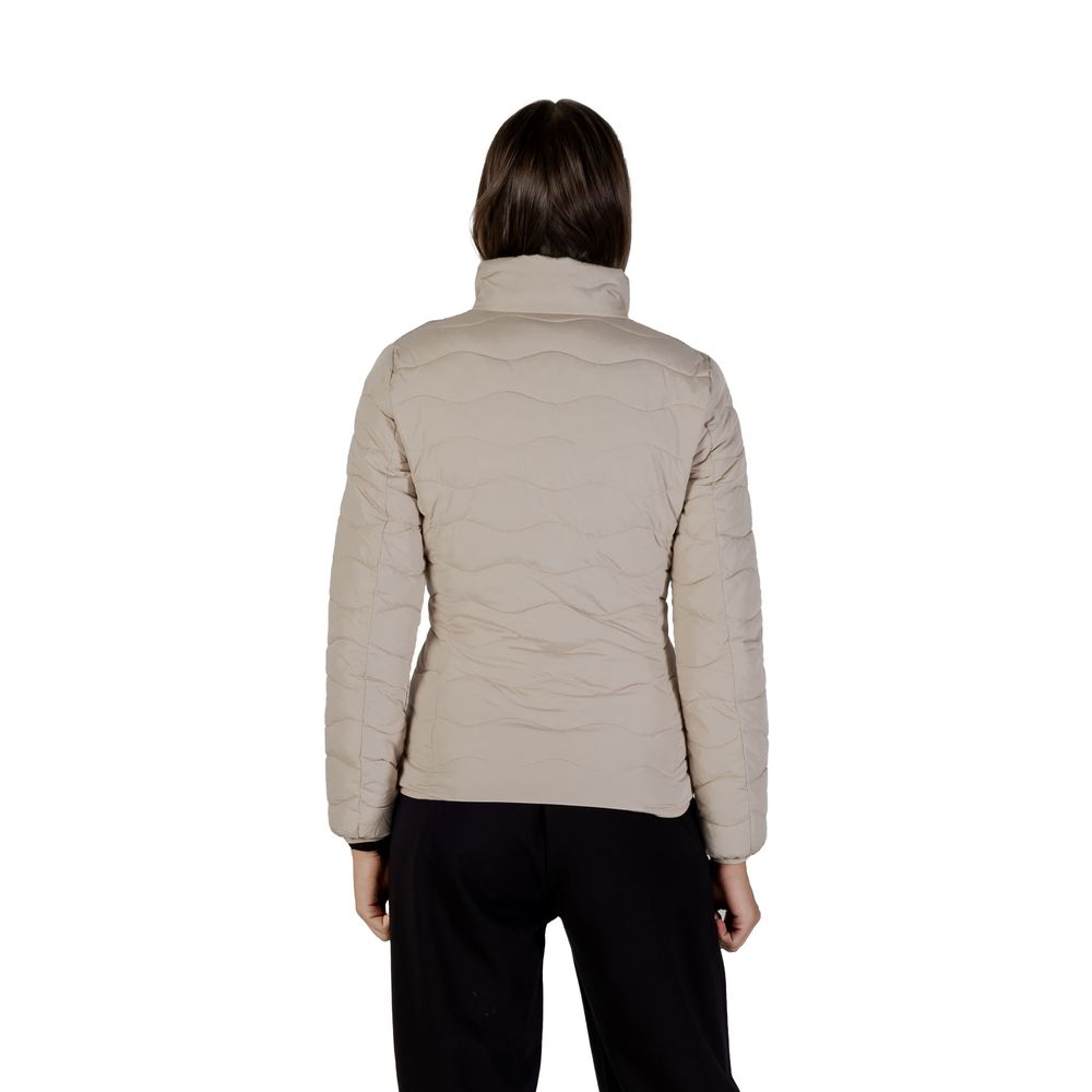 Beige Polyester Bomber