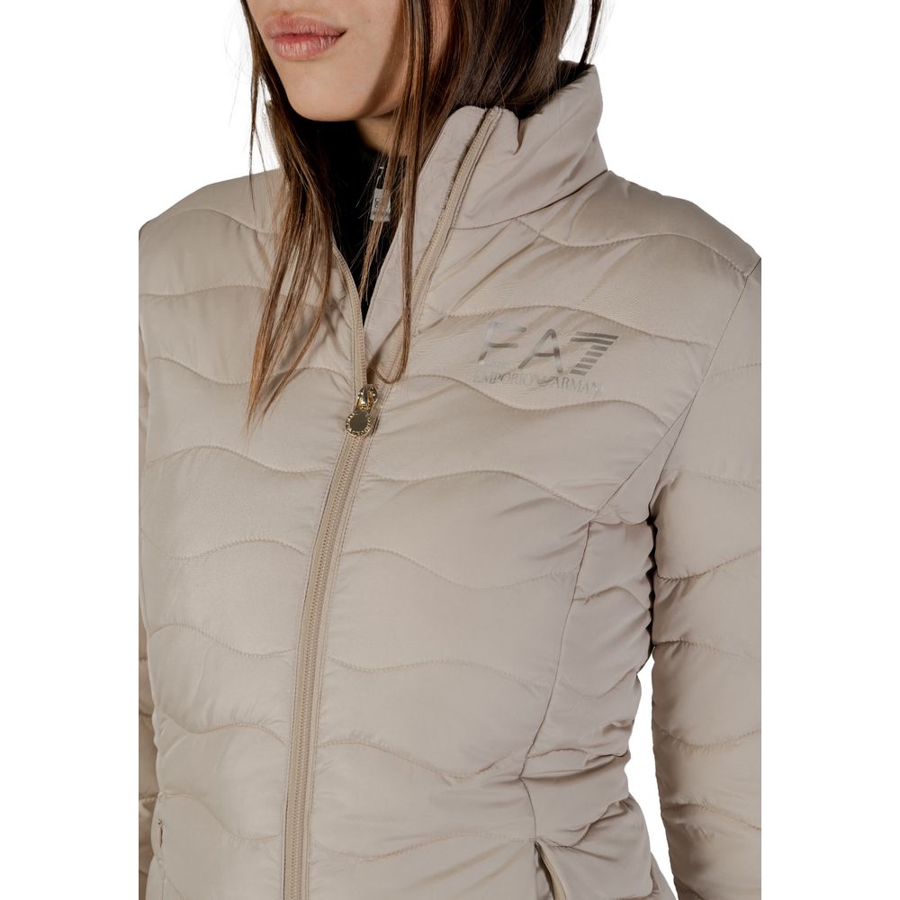 Beige Polyester Bomber