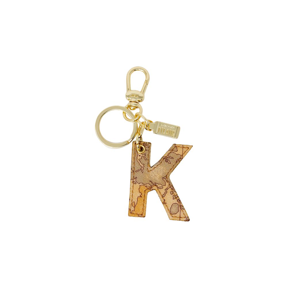 Beige Cotton Keychain