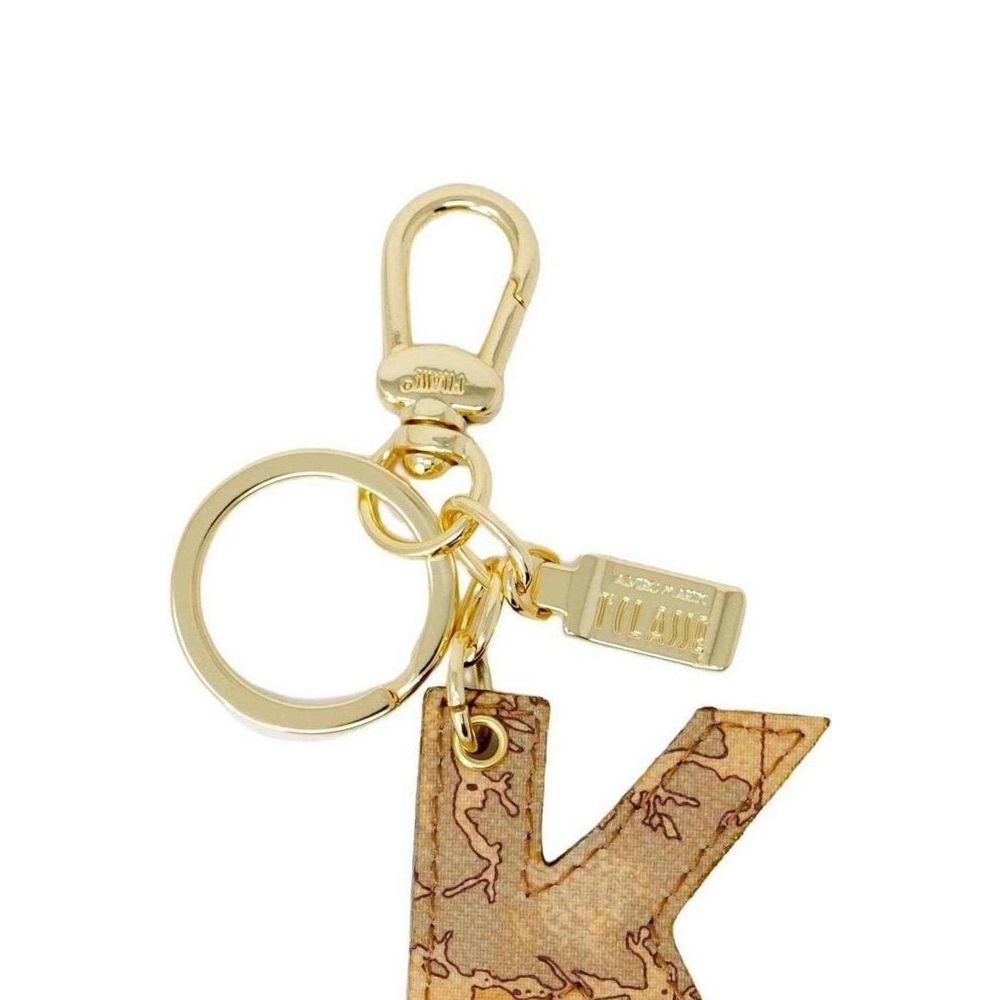 Beige Cotton Keychain