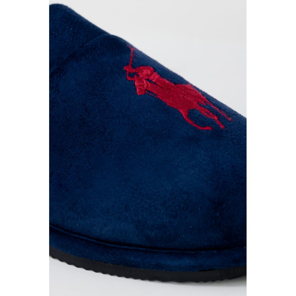 Blue Polyester Slippers