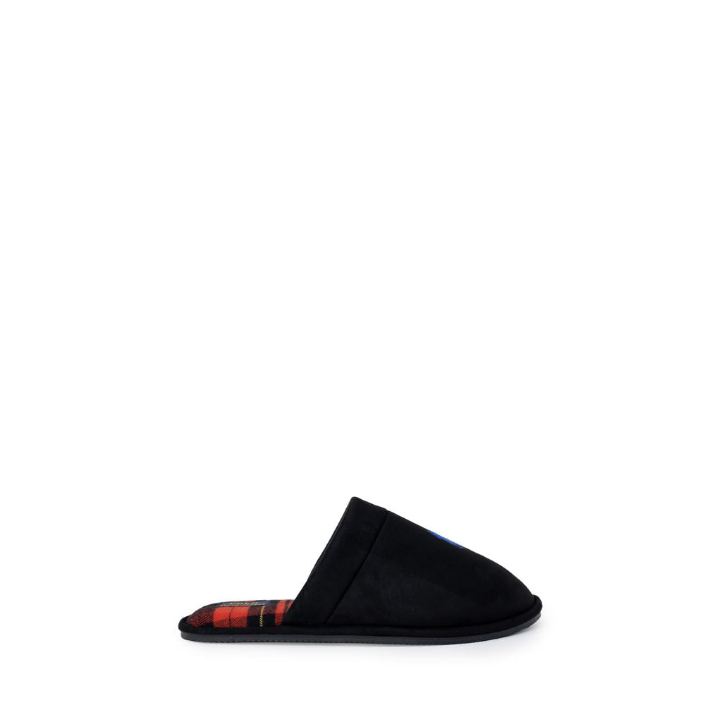 Black Polyester Slippers