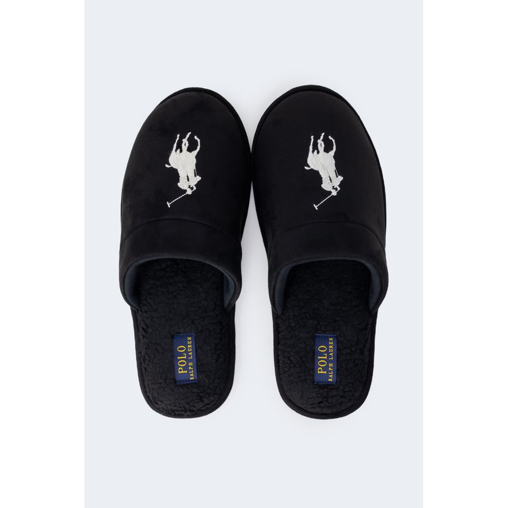 Black Polyester Slippers