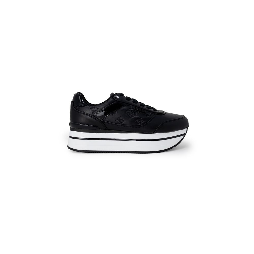 Black Polyethylene Platform Sneakers