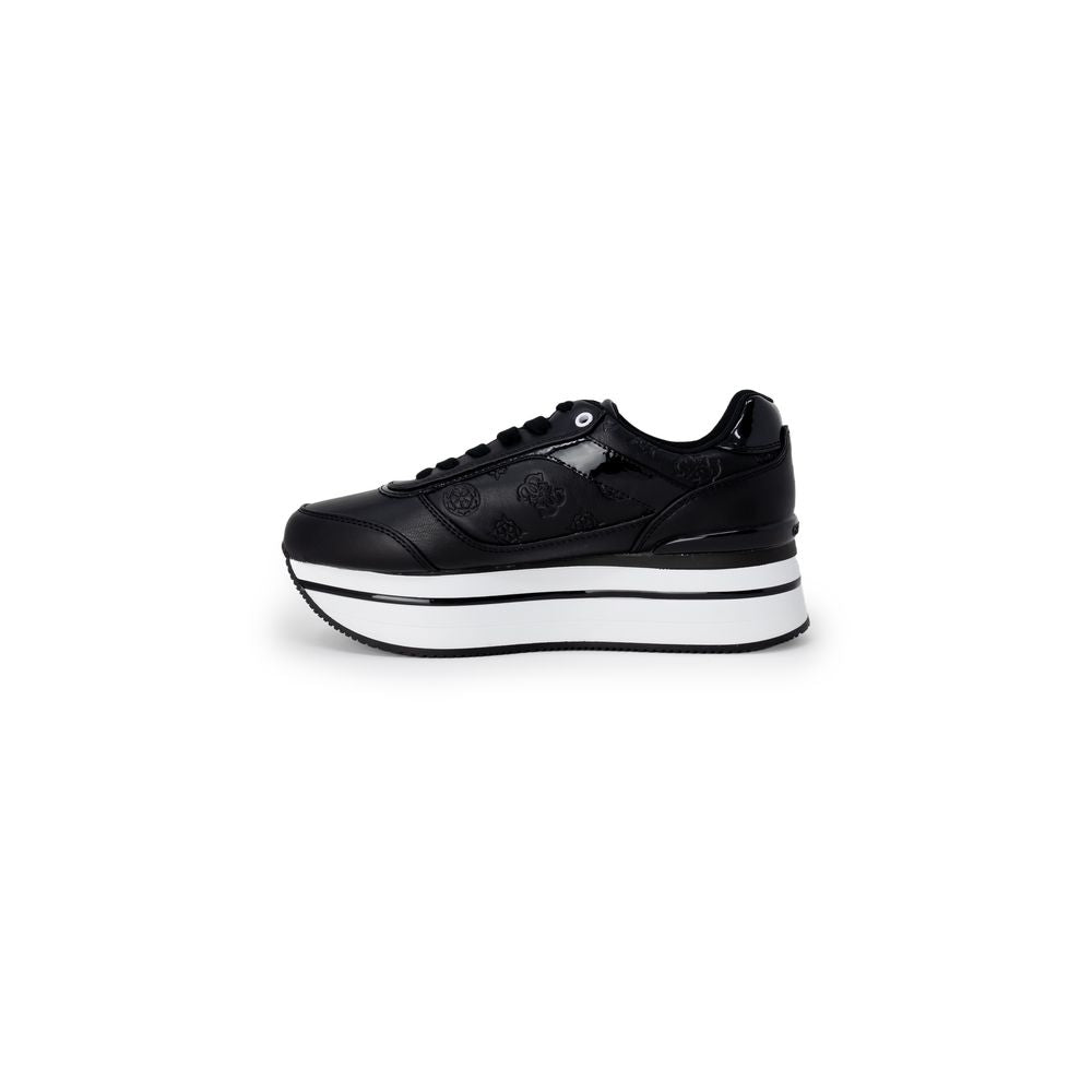Black Polyethylene Platform Sneakers