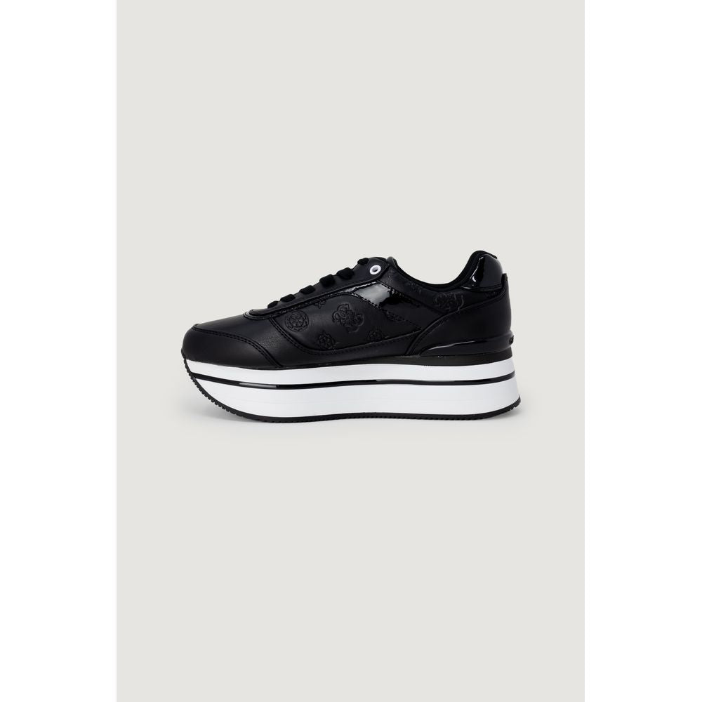 Black Polyethylene Platform Sneakers