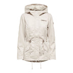Beige Polyester Parka