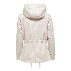 Beige Polyester Parka