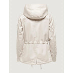 Beige Polyester Parka