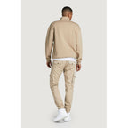 Beige Cotton Cargo Pants