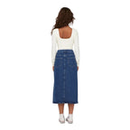 Blue Cotton Long Skirt