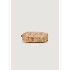 Beige Polyester Clutch Bag