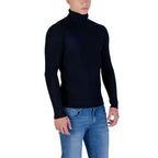Blue Viscose Turtleneck