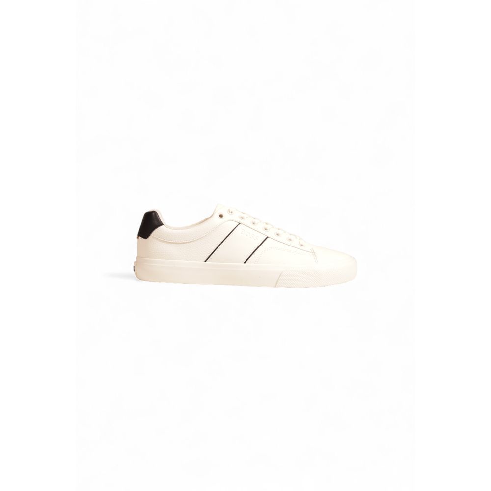 Cream Leather Low Top Sneakers