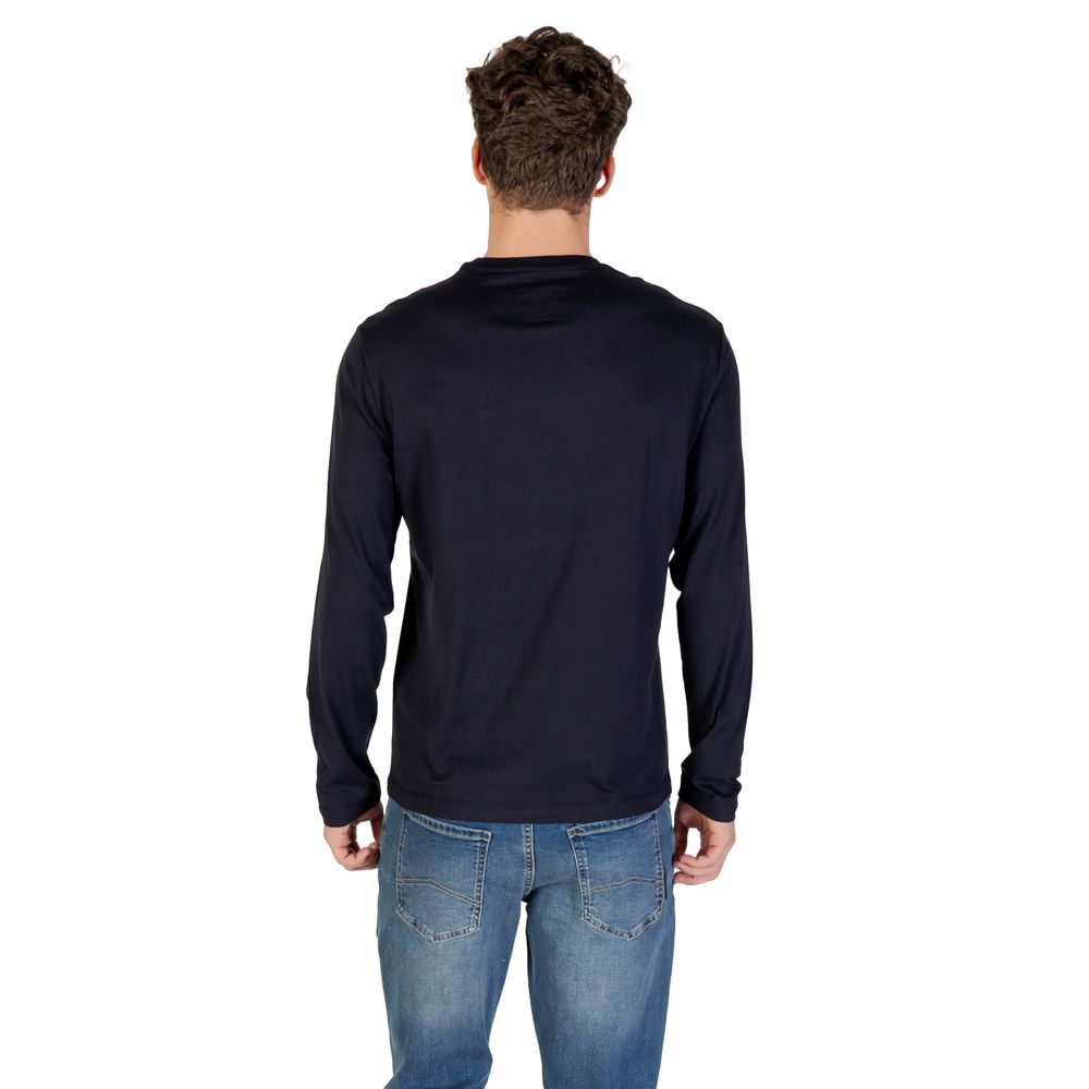 Blue Cotton Long Sleeve T-Shirt