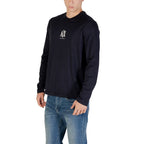 Blue Cotton Long Sleeve T-Shirt