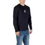 Blue Cotton Long Sleeve T-Shirt