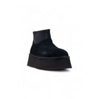 Black Suede Leather Ankle Boots